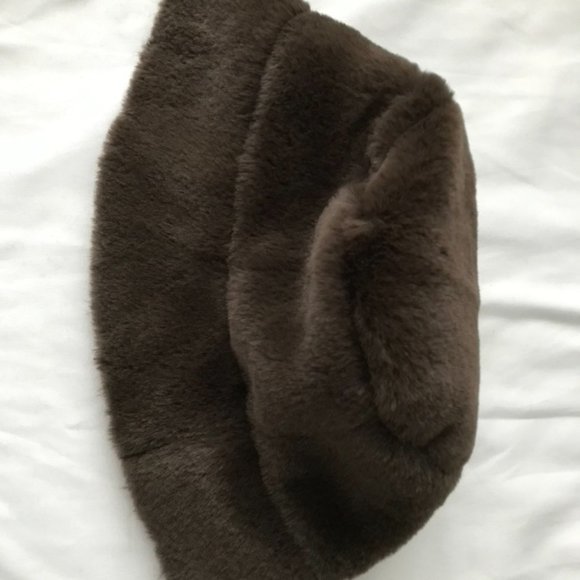Sprigs Faux Fur/Suede Floppy Hat - Mink (S/M) a615730 - Picture 3 of 3